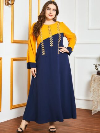 Купить Ramadan Muslim Abaya Dress Women Embroidery Hijab Dresses Jilbab Turkey Islamic Vestido Eid Moroccan Kaftan Arabic Elbise 2021