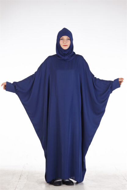 Купить Eid Muslim Women Hooded Hijab Dress Turkey Abaya Prayer Garment Long Khimar Jilbab Full Cover Ramadan Gown Islamic Clothes Niqab