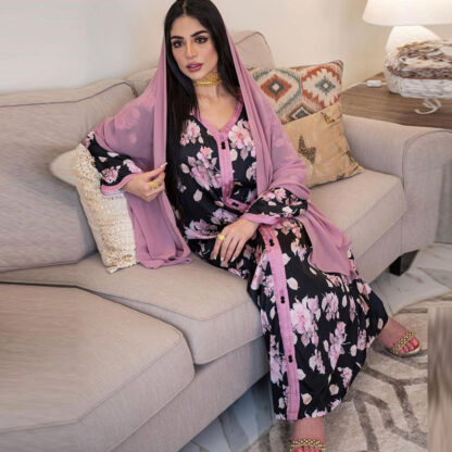 Купить Ramadan Eid Mubarak Abaya Dubai Turkey Muslim Dress Islam Abayas Dress muslim Women Robe Musulmane Longue Femme Kaftan Caftan