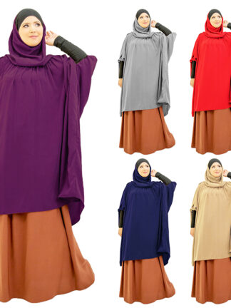 Купить Ramadan Muslim Long Khimar Dress Eid Prayer Garment Hijab Women Niqab Burka Islamic Turkey Namaz Burka Musulman Jilbab Djellaba