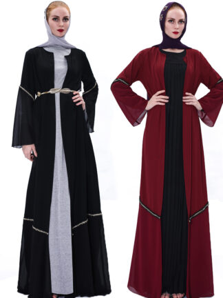 Купить Dubai Arab Women Open Abaya Muslim Eid Mubarak Turkey Kimono Cardigan Hijab Dress Maxi Abayas Kaftan Islam Robe Musulmane Jubah