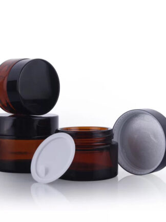 Купить Brown Amber Glass Cream Jar Black id 515 30 50 100G Cosmetic Jar Packaging Sample Eye Cream s