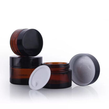 Купить Brown Amber Glass Cream Jar Black id 515 30 50 100G Cosmetic Jar Packaging Sample Eye Cream s