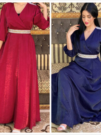 Купить India Eid Mubarak Diamond Abaya Dress Muslim Women Dubai Turkey Moroccan Kaftan Islam Caftan Party Vestidos Clothing Musulman