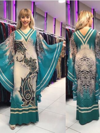 Купить Muslim African Dresses Women 2021 Turkey Dubai Africa Islamic Clothing Flare Sleeve Dress Moroccan Kaftan Jilbab Abaya Vestidos