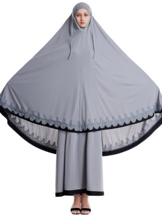 Купить Turkey Namaz Long Khimar Hijab Dress Formal Muslim Prayer Garment Sets Women Abaya Eid Islamic Clothing Jurken Djellaba Abayas