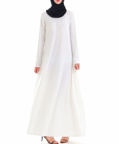 Купить Muslim Dress Women 95% Cotton Simple Solid Color Dubai Arab Turkish Caftan Islamic Clothing Abayas Ramadan Jubah Hijab Vestidos