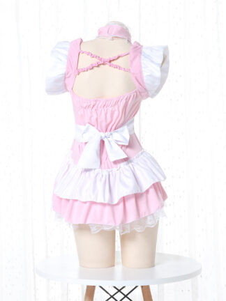 Купить Cute oita Dress Pink Maid Outfit Japanese Anime Cospay Costume Sexy ingerie Student Uniform Kawaii Nightdress for Woman s