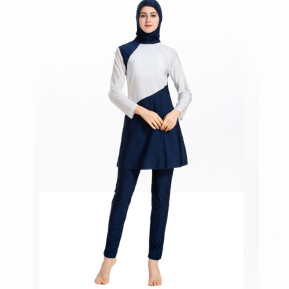 Купить 3 Pieces Sets Islamic Muslim Swimwear Women Full Coverage Beach Sun Protection Sports Suits Bathing Suit Swim Surf Wear Swimsuit