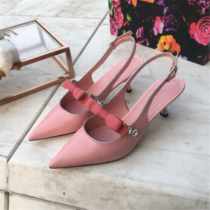 Купить Luxury Women Sandals New Summer Slip-on Thin Heels Sandals Solid Butterfly Bling Decoration Sweet Ladies Shoes