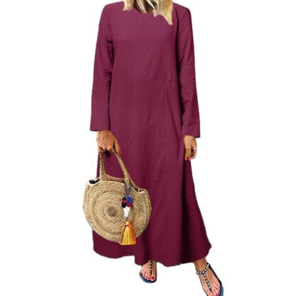 Купить Elegant Turkey Hijab Dress Women Muslim Dubai Abaya Autumn Long Sleeve Print Sundress Islamic Clothing Abayas Maxi Vestido Mujer