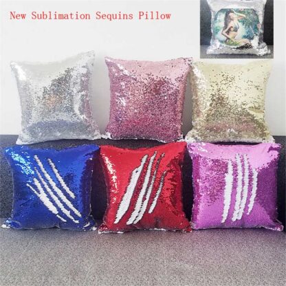 Купить New sublimation magic sequins blank pillow cases hot transfer printing DIY personalized customized gifts wholesales 6colours 40* Pillow Case