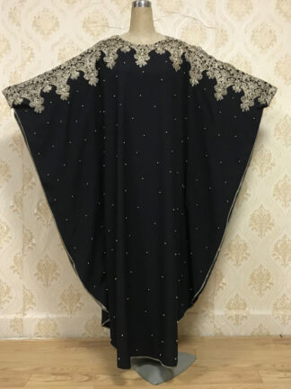 Купить Muslim Kaftan Abaya Dresses Tunic Ramadan Islamic Women Batwing Sleeve Lace Beading Loose Outwear Caftan Dubai Arab Long Robe