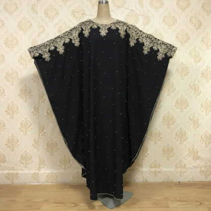 Купить Muslim Kaftan Abaya Dresses Tunic Ramadan Islamic Women Batwing Sleeve Lace Beading Loose Outwear Caftan Dubai Arab Long Robe