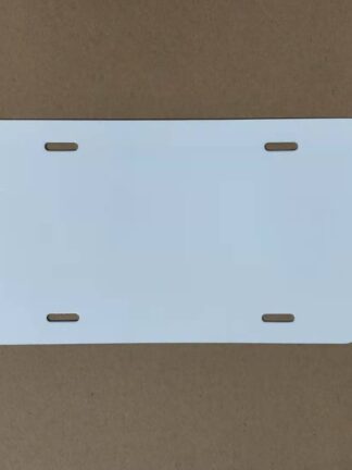 Купить Sublimation Aluminum icense Plate Blank White Aluminium Sheet DIY thermal transfer advertising plates custom logo 15*30cm 4holes
