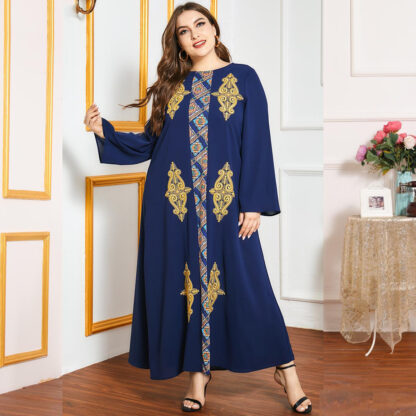 Купить Turkey Muslim Hijab Dress Women Embroidery Abaya Kaftan Robe Jubah Elbise Islam Dubai Islamic Clothing Arab Dresses with Poets