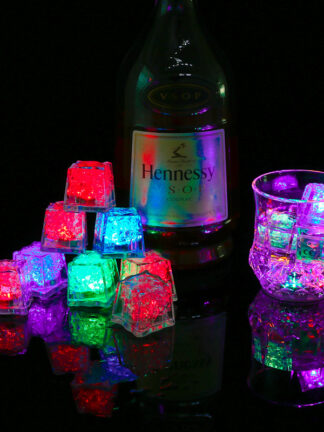 Купить ED Ice Cubes Bar Flash Auto Changing Crystal Cube Water-Actived ight-up 7 Color For Romantic Party Wedding Xmas Gift s