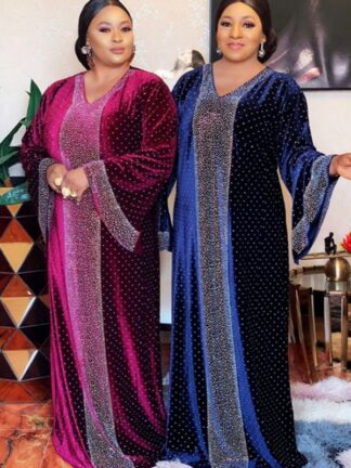 Купить African Dresses for Women 2021 Diamond Stripe Africa Clothing Muslim Long Maxi Dress Islamic Moroccan Kaftan Fashion Robe Lady