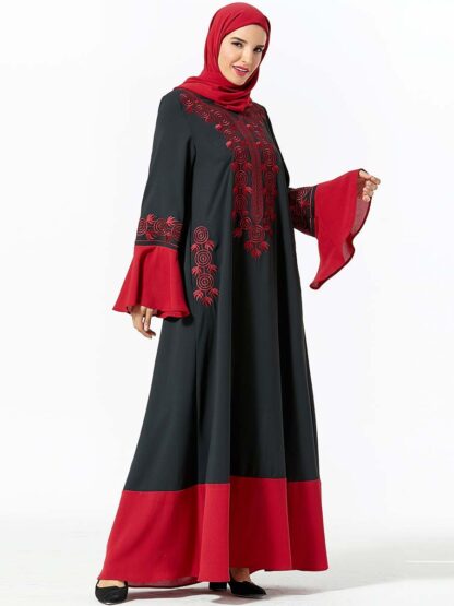 Купить Muslim Abaya Dress Women Big Swing Flare Sleeve Maxi Hijab Vestidos Poet Moroccan Kaftan Turkey Kimono Jilbab Elbise Plus Size