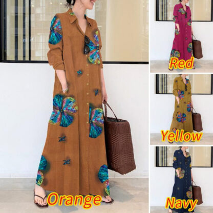 Купить Turkey Muslim Women Maxi Long Dress Moroccan Kaftan Vestidos Print Loose Robe Femme Musulman Prayer Islamic Clothing Shirt Abaya