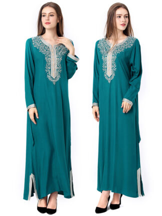 Купить Abaya Dubai Ramadan Muslim Dress Women Turkey Arabic Pakistani Islam Clothing African Dresses Abayas Oman Robe Longue Femme 2021