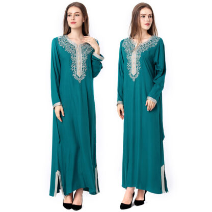 Купить Abaya Dubai Ramadan Muslim Dress Women Turkey Arabic Pakistani Islam Clothing African Dresses Abayas Oman Robe Longue Femme 2021