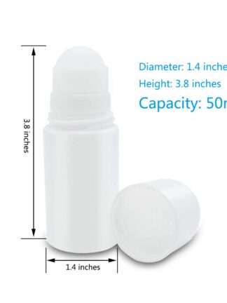 Купить 50ml white Plastic Roll On Bottle - Travel Refillable Deodorant Roll-on Containers -DIY Essential oil & personal Packing Bot