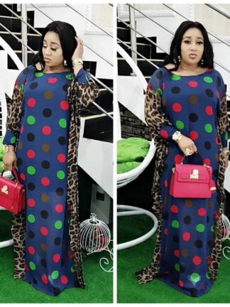Купить African Dresses for Women Muslim Print Abaya Chiffon Islamic Clothing Dashiki Plus Size Moroccan Kaftan Robe Musulman Vestidos