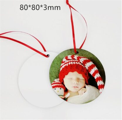 Купить Sublimation Christmas Ornaments MDF Blank Round Square Snow Shape Decorations MDF Hot Transfer Printing Blank Coaster Multi-styl