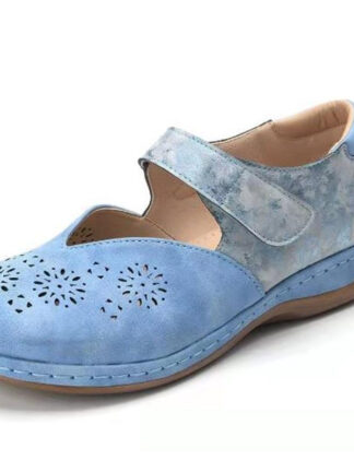 Купить 2021 Summer Women Hook Loops Sandals Woman Hollow Out Breathable Wedges Female Beach Shoes Ladies Comfortable Footwear Plus Size