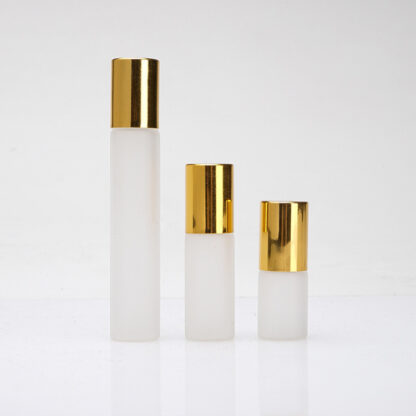 Купить 10ml 5ml 3ml Perfume Roll On Glass Bottle Frosted Clear with Metal Ball Roller Essential Oil Vials s
