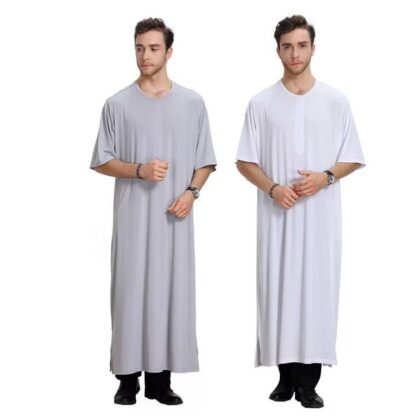 Купить Ramadan Muslim Men Clothes Jubba Thobe Long Dress Pakistan Saudi Arabia Djellaba Kaftan Dubai Abaya Islamic Robe Worship Service