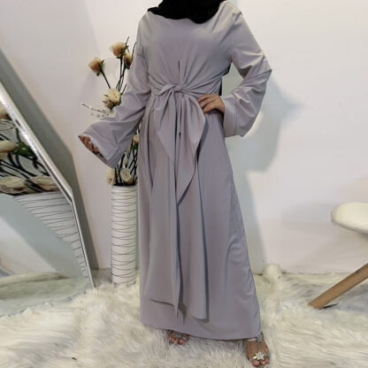 Купить Eid Mubarak Abaya Dubai Turkey Bandage Arabic Hijab Muslim Dress African Dresses for Women European Islam Clothing Vestidos Oman