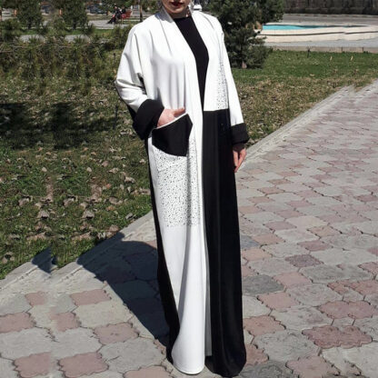 Купить Ramadan Muslim Abaya Women Islamic Clothing Moroccan Kaftan Djellaba Jubah Lace-up Open Abayas Turkey Dubai Musulman Ensembles