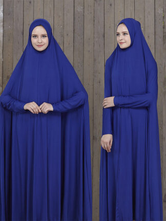 Купить Eid Muslim Prayer Garment Hijab Dress Women Ramadan Thobe Eid Mubarak Musulman Hooded Dubai Turkey Jurken Abaya Islamic Robe