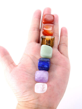 Купить Natural Crystal Chakra Stone 7pcs Set Natural Stones Palm Reiki Healing Crystals Gemstones Yoga energy Free DH s