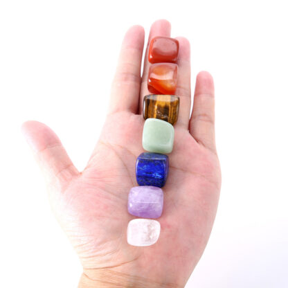 Купить Natural Crystal Chakra Stone 7pcs Set Natural Stones Palm Reiki Healing Crystals Gemstones Yoga energy Free DH s