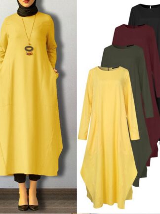 Купить Ramadan Eid Muslim Women Dress Split Long Tops Mubarak Abaya Dubai Turkey Arabic Jalabiya Prayer Hijab Dress Robe Kaftan Islam