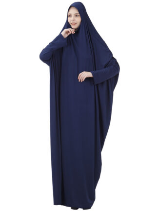 Купить Women Muslim One Piece Prayer Dress Long Jilbab Islamic Clothes Hajj and Umrah Prayer Outfit Long Khimar Niqab Headcover Saudis