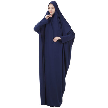 Купить Women Muslim One Piece Prayer Dress Long Jilbab Islamic Clothes Hajj and Umrah Prayer Outfit Long Khimar Niqab Headcover Saudis