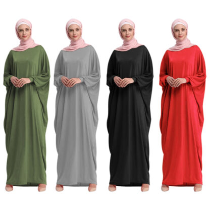 Купить Eid Muslim Prayer Garment Hijab Dress Women Islamic Clothing Burka Namaz Long Thobe Khimar Jurken Hijab Abaya Ramadan Niqab