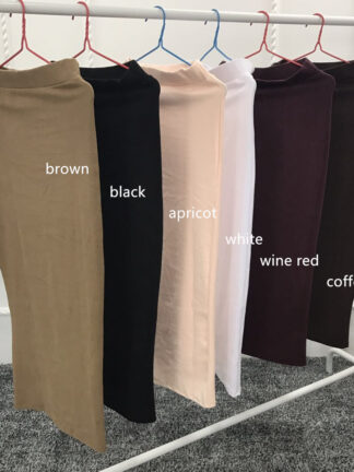 Купить Muslim cotton Pencil Skirt Women high waist pure color Bodycon long Skirts Dubai Arab Middle East Turkish Abaya slamic Clothing