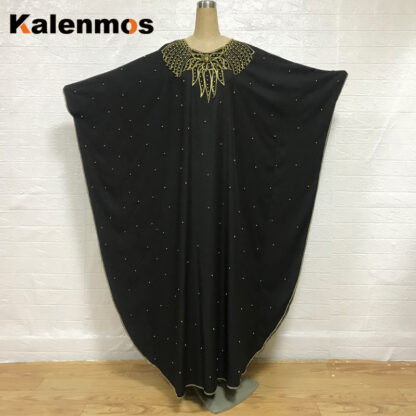 Купить Kalenmos Eid Muslim Abaya Dress Moroccan Kaftan Women Ramadan Islamic Dubai Beads Prayer Garment Turkey Hijab Caftan Long Robe