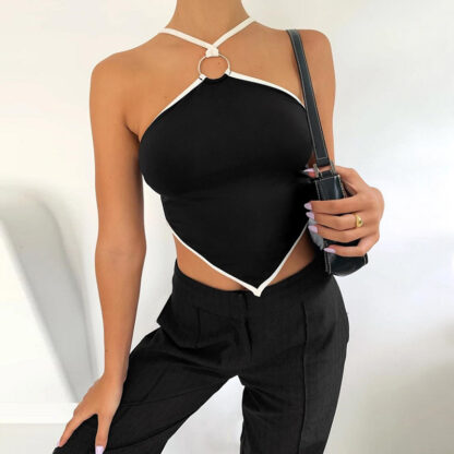 Купить Chic Fashion Sexy Baless Tube Camis Crop Top for Women Streetwear Sleeveless Halter Baless Top Cropped Clubhigh quality