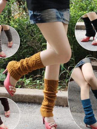 Купить Autumn winter Koreal style Knitted Leg Warmers Stocking Socks Boot Covers Leggings Tight 24 pairs/lot mixed colors #3426