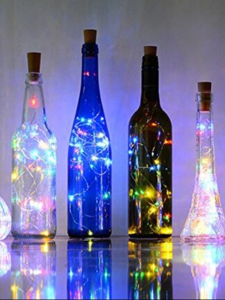 Купить 2M 20ED String lights Cork Shaped Bottle Stopper Glass Wine bottle Cork with ED amp Copper Wire String ights For party Wedding C