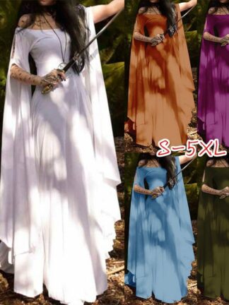 Купить European Renaissance Medieval Dress Plus Carnival Halloween Costume for Women Festival Cosplay Party Dress Plus Size S-5XL