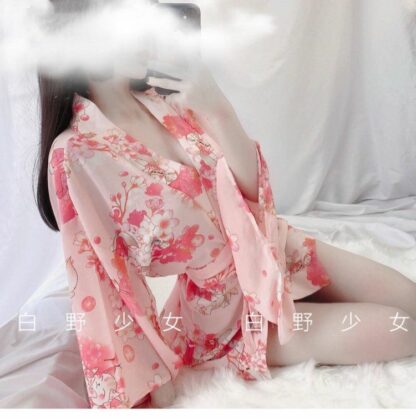 Купить Sexy Sakura Kimono ovey Japanese Uniform Robe Fora Bathrobe Short Kimono Robe Night Bathrobe Dressing Gown for Women s