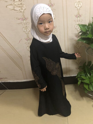 Купить Kalenmos Turkey Kids Girls Abaya Muslim Hijab Dress Children Bla Kaftan Robe Dubai Marocain Abayas Elbise Eid Islamic Clothing