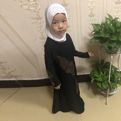 Купить Kalenmos Turkey Kids Girls Abaya Muslim Hijab Dress Children Bla Kaftan Robe Dubai Marocain Abayas Elbise Eid Islamic Clothing